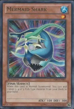 Yugioh! MP Mermaid Shark - PRIO-EN005 - Rare - 1st Edition Moderately Played, En - Image 1