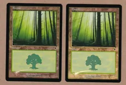 MTG - 2X Forest (347) Foil X2 - Invasion - Land VF/EX - Foil 2 Cards - Image 1