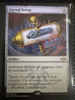 Magic: The Gathering Cursed Totem Artifact Card - Image 1