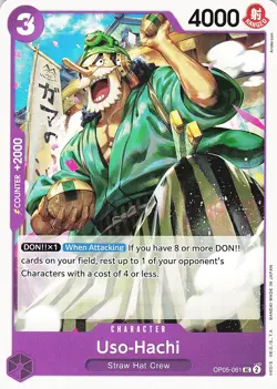 One Piece Starter Deck 18: PURPLE Monkey.D.Luffy Uso-Hachi Card OP05-061 - Image 1