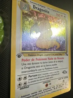 Pokemon TCG Dragonite Holo Rare 1st Edition Fossil Card 4/62 Spanish MP - Image 2