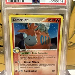 PSA 9 Camerupt Holo EX Crystal Guardians 3/100 Pokemon Card 2006 - Image 2