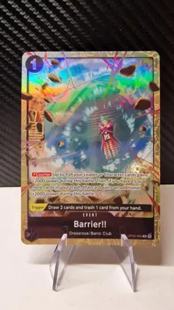 Barrier!! OP04-095 Alt Foil Best Vol 2 One Piece Card - Image 1
