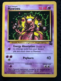Mewtwo Movie Card Black Star Promo 14 Rare Wizards of The Coast - NM - Image 1
