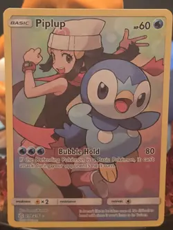 Pokemon TCG Piplup Holo Secret Rare Card Cosmic Eclipse 239/236 - Image 2