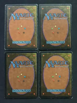 MTG Magic the Gathering x4 Lot Signed Cards Island Basic Land Revised Poole - Image 2