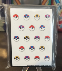 Pokemon TCG x65 Count of Card Sleeves, Standard Size, Pokeball Sleeves - Image 1