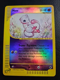 Mew and Mewtwo - Vintage Pokemon e-Card Expedition Reverse-Holo Two-Card Lot LP - Image 2