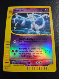 Mew and Mewtwo - Vintage Pokemon e-Card Expedition Reverse-Holo Two-Card Lot LP - Image 3