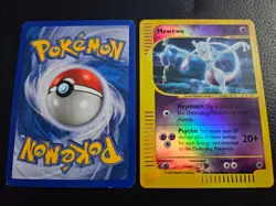 Mew and Mewtwo - Vintage Pokemon e-Card Expedition Reverse-Holo Two-Card Lot LP - Image 5