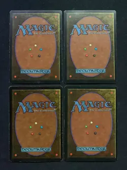 MTG Magic the Gathering x4 Lot Signed Cards Island Basic Land Revised Poole - Image 2