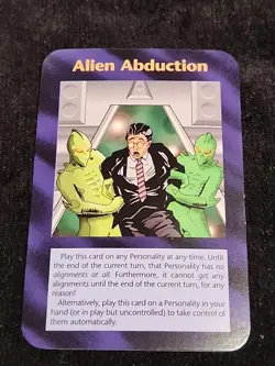 "Alien Abduction" Card INWO Illuminati New World Order Card Game - Image 1