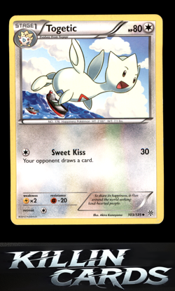 Togetic 103/135 Pokemon Uncommon Plasma Storm Card LP - Image 1