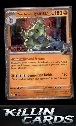 Team Rocket's Tyranitar (Prerelease) 096/182 Pokemon Rare Miscellaneous Cards & - Image 1