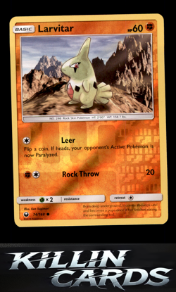 Reverse Holofoil Larvitar 74/168 Pokemon Common SM - Celestial Storm Card NM - Image 1