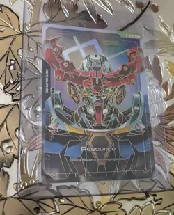 Gundam TCG Card Game Dual Impact Foil Resource GD02 R-015 C++ GQuuuuuuX Gundam - Image 1