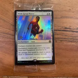 With Great Power . . . [Prerelease] R 0024, NM Foil Promo, MTG Spider-Man Marvel - Image 1
