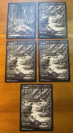 Magic The Gathering Basic Swamp Land Innistrad 5x Crimson Vow - Image 1