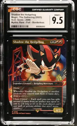 SHADOW THE HEDGEHOG Secret Lair Foil Sonic CGC 9.5 MTG [Nostalgium] - Image 1