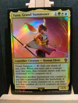 Yuna, Grand Summoner FOIL - Final Fantasy Commander - NM (see pics) MTG - Image 1