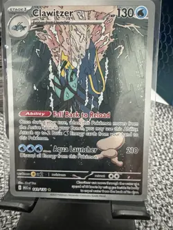 Pokemon Mega Evolution Clawitzer 141/132 Me01: Illustration Rare English - Image 1