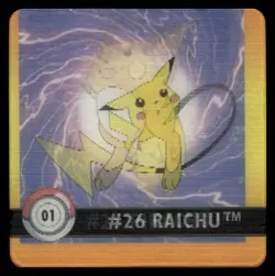 Pokemon Artbox Action Flipz 1999 Nintendo #01 #25 PIKACHU #26 RAICHU - Image 1
