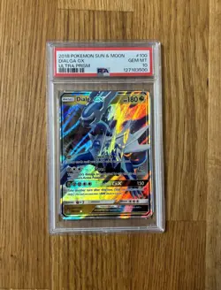 Pokemon Dialga GX TCG Sun & Moon Ultra Prism Holo Card 100/156 Rare PSA 10 - Image 1