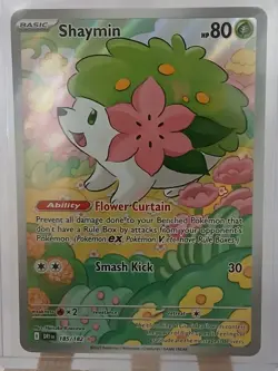 Destined Rivals Shaymin Full Art Special Illustration Rare 185/182 SIR Pokemon - Image 2