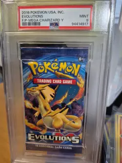2016 POKEMON XY Evolutions FOIL PACK Mega Charizard Y PSA 9 Mint 94414917 - Image 1