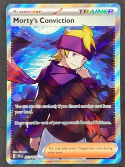 Pokemon Morty's Conviction Full Art 201/162 TEF Temporal Forces NM - Image 1