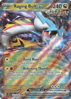 Raging Bolt ex 123/162 Double Rare - Pokemon TCG SV: Temporal Forces NM TEF - Image 1