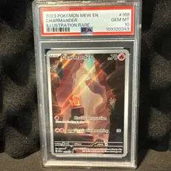 2023 POKEMON MEW EN-151 ILLUSTRATION RARE #168 CHARMANDER PSA 10 - Image 1