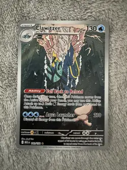 English Clawitzer Illustration Rare Holo #141/132 Pokemon Mega Evolution English - Image 1