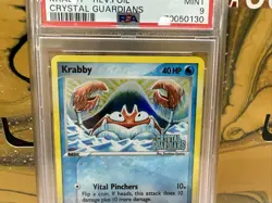 2006 Pokemon EX Crystal Guardians Krabby Reverse Foil 54/100 PSA 9 Mint 61 - Image 2
