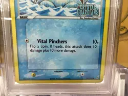 2006 Pokemon EX Crystal Guardians Krabby Reverse Foil 54/100 PSA 9 Mint 61 - Image 3