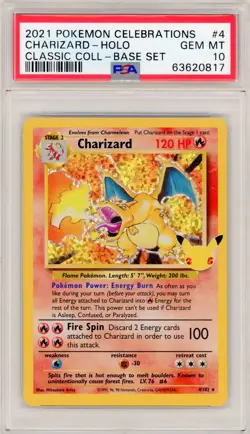 Pokemon Charizard Celebrations 4/102 Classic Holo Rare PSA 10 GEM MINT - Image 1
