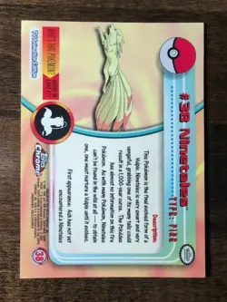Pokemon Topps Chrome 2000 Ninetales NM - Image 4
