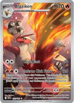 NM-Mint Blaziken - 192/182 - Illustration Rare Pokemon Destined Rivals - Image 1
