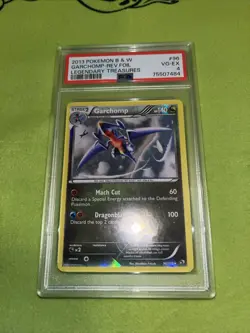 Pokemon B & W Garchomp Reverse Holo Legendary Treasures Psa 4 - Image 1