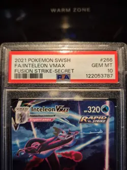2021 Pokemon Inteleon VMAX Alt Art Fusion Strike 266/264 PSA 10 GEM MINT - Image 3
