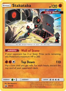 Stakataka SM209 Promo SM Promos Pokemon Card - Image 1
