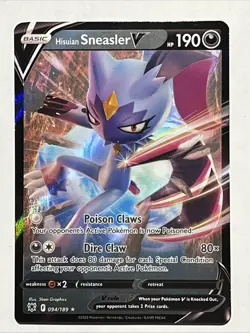 Hisuian Sneasler V 094/189 Astral Radiance Ultra Rare Holo Pokemon TCG Card - Image 1