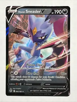Hisuian Sneasler V 094/189 Astral Radiance Ultra Rare Holo Pokemon TCG Card - Image 2