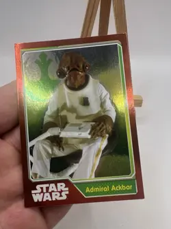 STAR WARS : Admiral Ackbar #176 Topps UK Foil Trading Card THE FORCE AWAKENS - Image 3