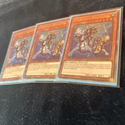 3x RA03-EN006 Atlantean Dragoons - Quarter Century Secret Rare Card 1st Edition - Image 2