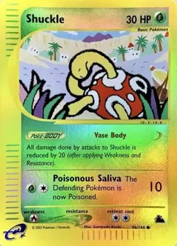 Shuckle - 96/144 - Pokemon Skyridge Reverse Holo Rare Card NM - Image 1