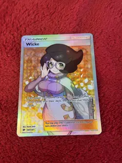 Wicke (Full Art) 147/147 Sm-Burning Shadows Holo Pokemon Card Played - Image 1
