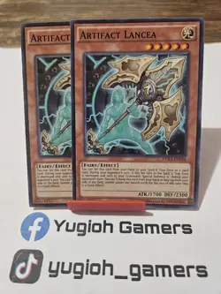 Yu-Gi-Oh Artifact Lancea X2 DUEA Unlimited Common Light Played - Image 1