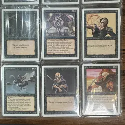 Vintage 1994 Magic The Gathering Revised Black Lot (9 Cards) MTG Classic - Image 2