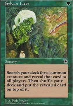 1x Sylvan Tutor Heavy Play, English Portal MTG Magic - Image 1